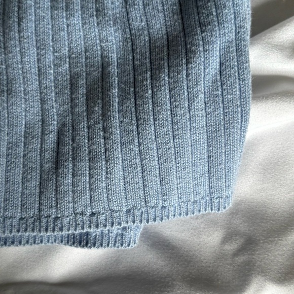 Women's Ribbed Tank Top - Light Blue - Picture 6 of 8